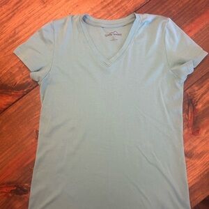 ✨Eddie Bauer Light Blue V-Neck Tee